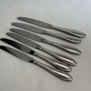 Oneida Camber Cresta Windswept Scroll 6 Dinner Knives